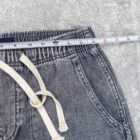 Gap Denim Easy Pull On Cargo Jeans Gray Stonewashed Cropped Womens Size S - Picture 5 of 14